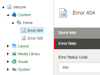 Error Pages Sitecore